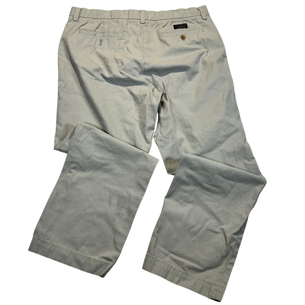 Banana Republic Emerson Chino Khaki Tan Straight Leg Pants 35x30‎ Mens Casual